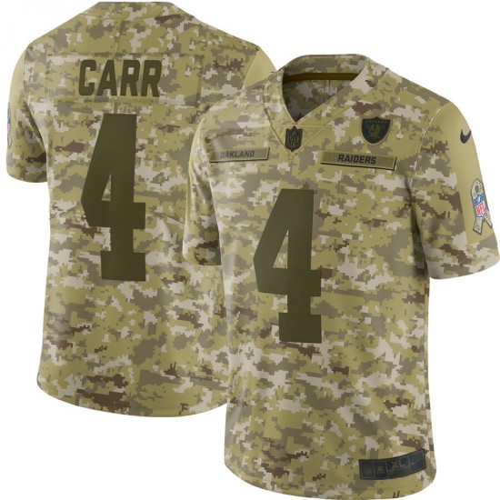 Oakland Raiders Derek Carr 4 Nike Salute to Service NFL Jersey