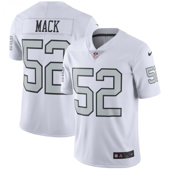 Oakland Raiders Khalil Mack 52 Nike Silver NFL Jersey