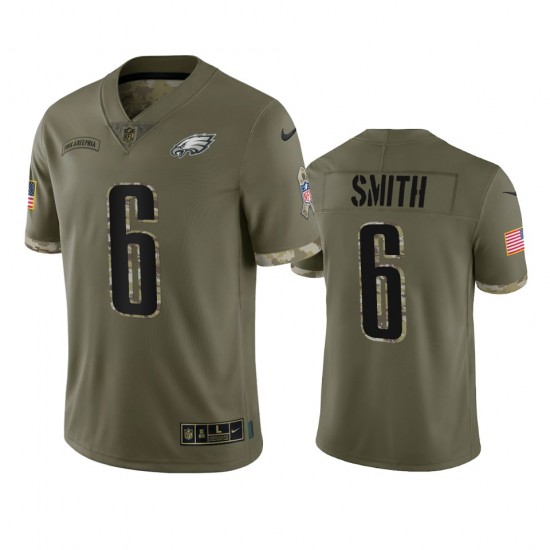 Philadelphia Eagles DeVonta Smith 6 Nike 2022 Salute to Service NFL Jersey