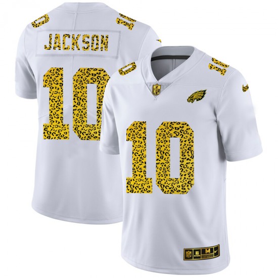 Philadelphia Eagles Desean Jackson 10 Nike Flocked Leopard Print White NFL Jersey