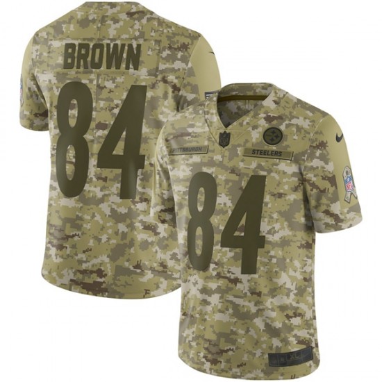 Pittsburgh Steelers BROWN 84 Nike Salute to Service NFL Jersey