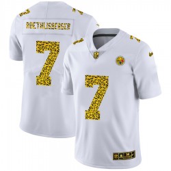 Pittsburgh Steelers Ben Roethlisberger 7 Nike Flocked Leopard Print White NFL Jersey Pittsburgh Steelers Ben Roethlisberger 7 Nike Flocked Leopard Print White NFL Jersey