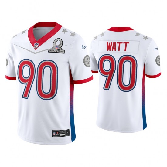 Pittsburgh Steelers T J Watt 90 Nike White 2022 AFC Pro Bowl NFL Jersey