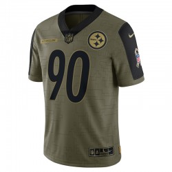 Pittsburgh Steelers T.J. Watt 90 Nike 2021 Salute to Service NFL Jersey