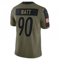 Pittsburgh Steelers T.J. Watt 90 Nike 2021 Salute to Service NFL Jersey