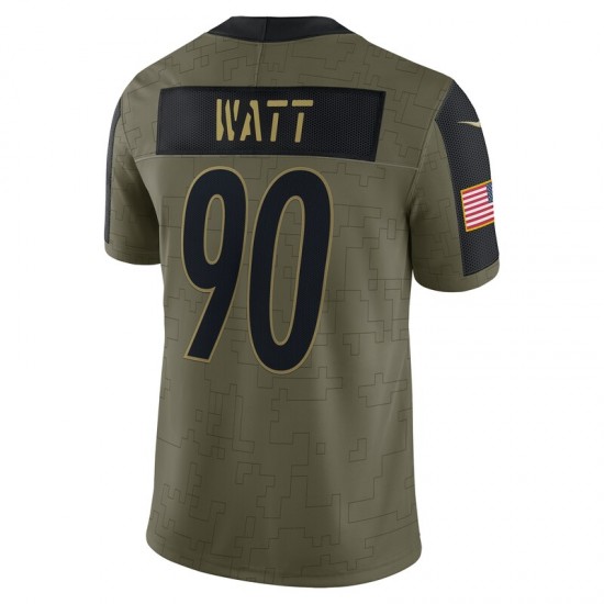 Pittsburgh Steelers T.J. Watt 90 Nike 2021 Salute to Service NFL Jersey