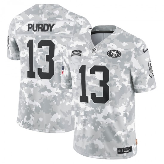 San Francisco 49ers Brock Purdy Nike 2024 Salute to Service NFL Jersey