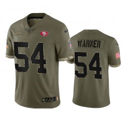San Francisco 49ers Fred Warner 54 Nike 2022 Salute to Service NFL Jersey
