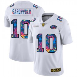 San Francisco 49ers Jimmy Garoppolo 10 Nike 2020 Multicolor White NFL Jersey
