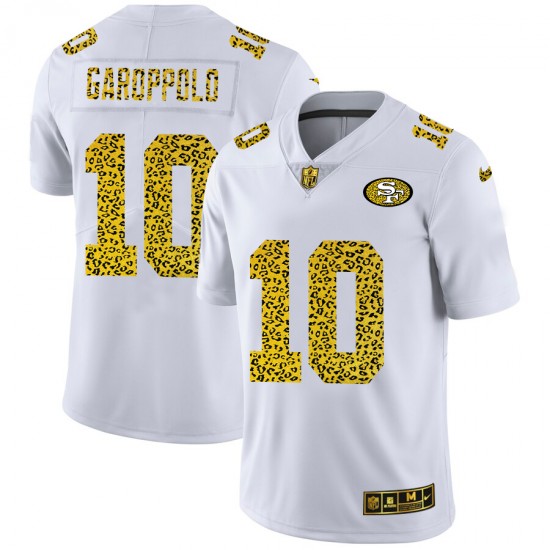San Francisco 49ers Jimmy Garoppolo 10 Nike Flocked Leopard Print White NFL Jersey