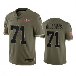 San Francisco 49ers Trent Williams 71 Nike 2022 Salute to Service NFL Jersey