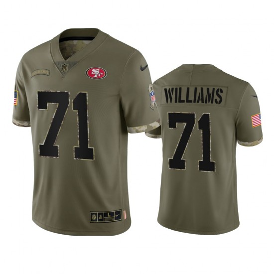 San Francisco 49ers Trent Williams 71 Nike 2022 Salute to Service NFL Jersey