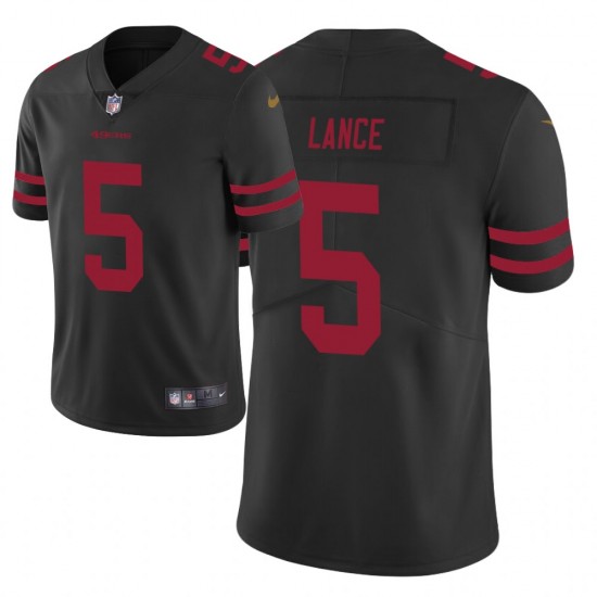 San Francisco 49ers Trey Lance 5 Nike Black 2021 Draft NFL Jersey