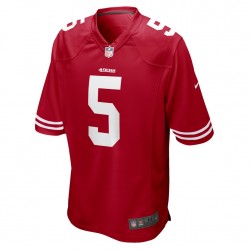 San Francisco 49ers Trey Lance 5 Nike Red 2021 Draft NFL Jersey