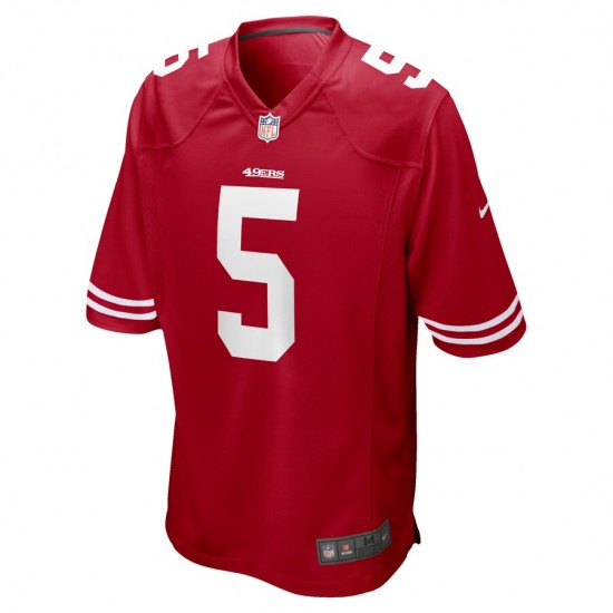 San Francisco 49ers Trey Lance 5 Nike Red 2021 Draft NFL Jersey