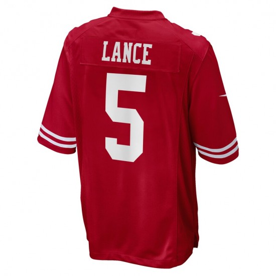 San Francisco 49ers Trey Lance 5 Nike Red 2021 Draft NFL Jersey