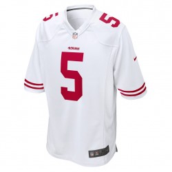 San Francisco 49ers Trey Lance 5 Nike White 2021 Draft NFL Jersey