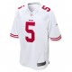 San Francisco 49ers Trey Lance 5 Nike White 2021 Draft NFL Jersey