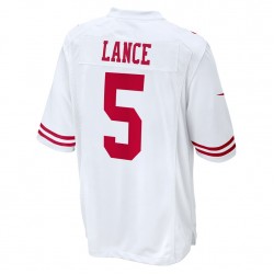 San Francisco 49ers Trey Lance 5 Nike White 2021 Draft NFL Jersey