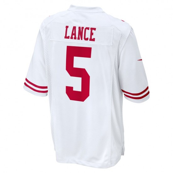 San Francisco 49ers Trey Lance 5 Nike White 2021 Draft NFL Jersey