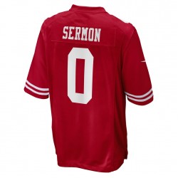 San Francisco 49ers Trey Sermon 0 Nike Red 2021 Draft NFL Jersey