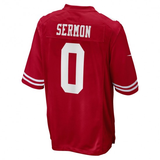 San Francisco 49ers Trey Sermon 0 Nike Red 2021 Draft NFL Jersey