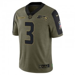 Seattle Seahawks Russell Wilson 3 Nike 2021 Salute to Service NFL Jersey