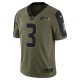 Seattle Seahawks Russell Wilson 3 Nike 2021 Salute to Service NFL Jersey