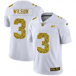 Seattle Seahawks Russell Wilson 3 Nike Flocked Leopard Print White NFL Jersey Seattle Seahawks Russell Wilson 3 Nike Flocked Leopard Print White NFL Jersey