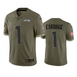 Seattle Seahawks Wayne Eskridge 1 Nike 2022 Salute to Service NFL Jersey