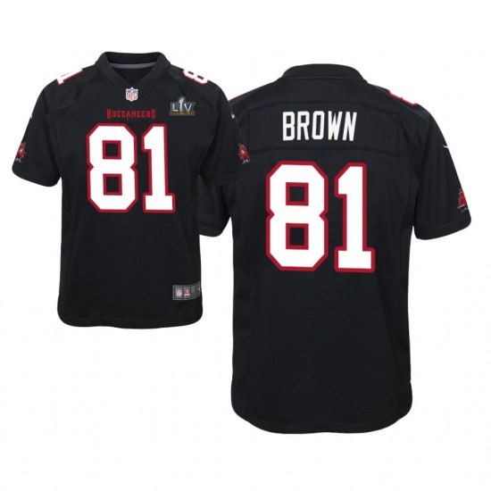 Tampa Bay Buccaneers Antonio Brown 81 Nike Black 2021 Super Bowl LV NFL Jersey