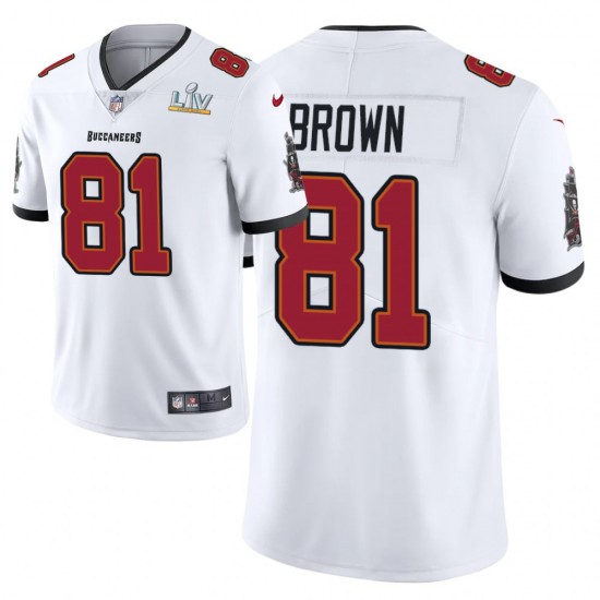 Tampa Bay Buccaneers Antonio Brown 81 Nike White 2021 Super Bowl LV NFL Jersey