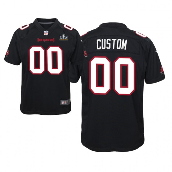 Tampa Bay Buccaneers Custom Nike Black 2021 Super Bowl LV NFL Jersey
