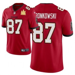 Tampa Bay Buccaneers Rob Gronkowski 87 Nike Red 2021 Super Bowl LV Champions NFL Jersey