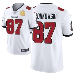 Tampa Bay Buccaneers Rob Gronkowski 87 Nike White 2021 Super Bowl LV Champions NFL Jersey