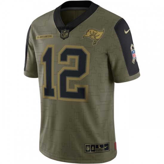 Tampa Bay Buccaneers Tom Brady 12 Nike 2021 Salute to Service NFL Jersey