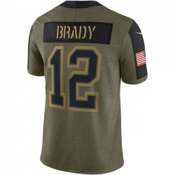 Tampa Bay Buccaneers Tom Brady 12 Nike 2021 Salute to Service NFL Jersey