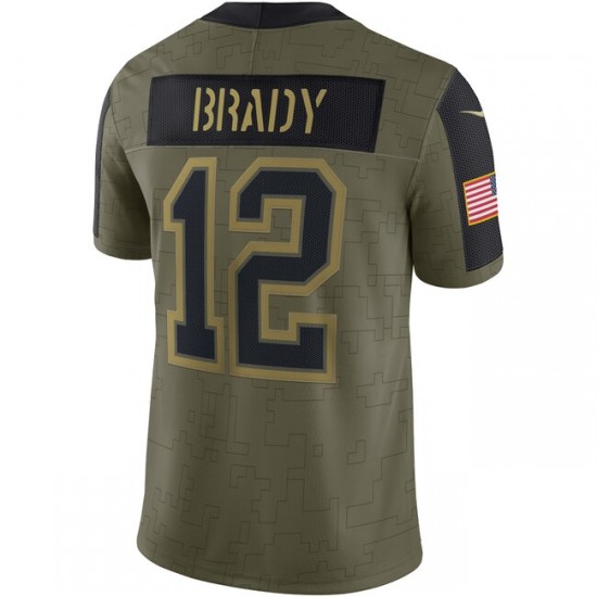 Tampa Bay Buccaneers Tom Brady 12 Nike 2021 Salute to Service NFL Jersey