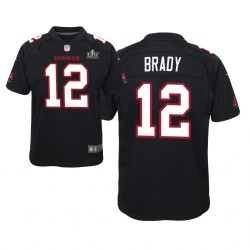 Tampa Bay Buccaneers Tom Brady 12 Nike Black 2021 Super Bowl LV NFL Jersey