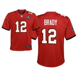 Tampa Bay Buccaneers Tom Brady 12 Nike Red 2021 Super Bowl LV NFL Jersey