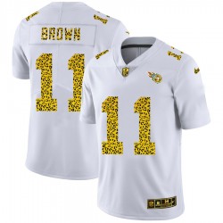 Tennessee Titans A.J. Brown 11 Nike Flocked Leopard Print White NFL Jersey Tennessee Titans A.J. Brown 11 Nike Flocked Leopard Print White NFL Jersey