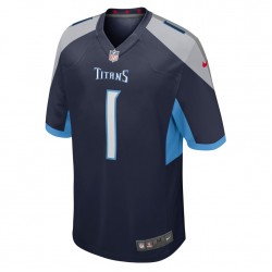 Tennessee Titans Caleb Farley 1 Nike Navy 2021 Draft NFL Jersey