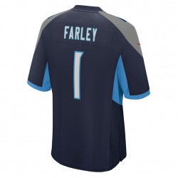 Tennessee Titans Caleb Farley 1 Nike Navy 2021 Draft NFL Jersey