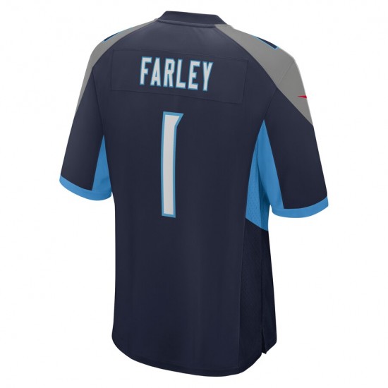 Tennessee Titans Caleb Farley 1 Nike Navy 2021 Draft NFL Jersey