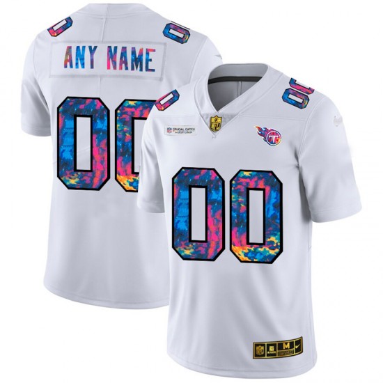 Tennessee Titans Custom Nike 2020 Multicolor White NFL Jersey