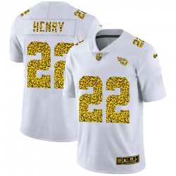 Tennessee Titans Derrick Henry 22 Nike Flocked Leopard Print White NFL Jersey Tennessee Titans Derrick Henry 22 Nike Flocked Leopard Print White NFL Jersey