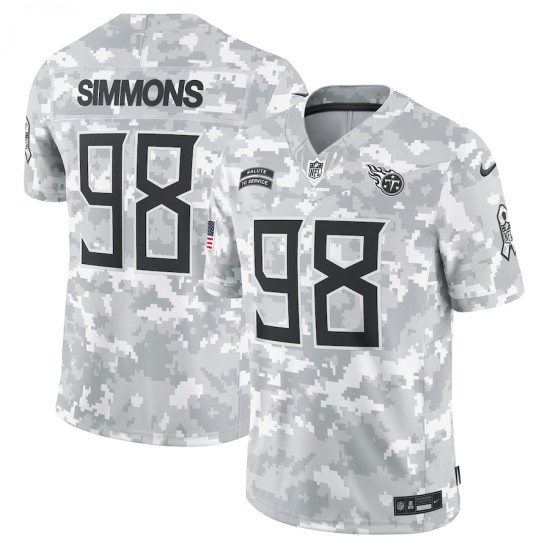 Tennessee Titans Jeffery Simmons Nike 2024 Salute to Service NFL Jersey