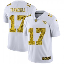 Tennessee Titans Ryan Tannehill 17 Nike Flocked Leopard Print White NFL Jersey