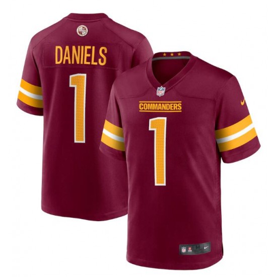 Washington Commanders Jayden Daniels Nike Burgundy 2024 Draft NFL Jersey