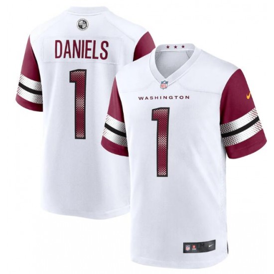 Washington Commanders Jayden Daniels Nike White 2024 Draft NFL Jersey